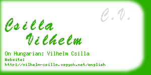 csilla vilhelm business card